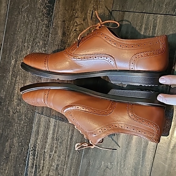 AWRSOME GLOBALWIN TAN OXFORD DRESS SHOES - Picture 9 of 12